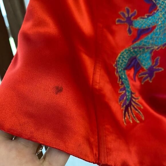 Y2K Jessica McClintock for Gunne Saxe Dragon Year Red Strapless Bustier - Picture 5 of 11